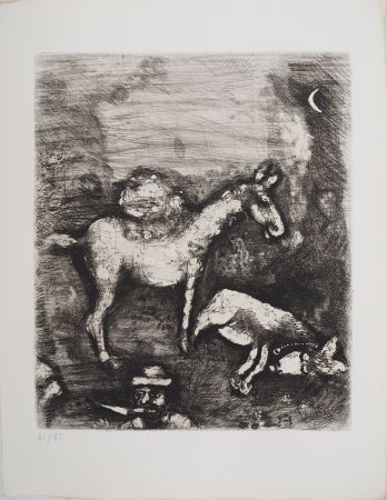 Gravure Chagall - Les deux mulets