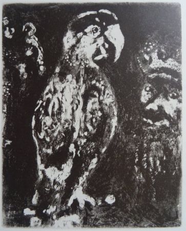 Eau-Forte Chagall - Les deux Perroquets, le Roi et son fils
