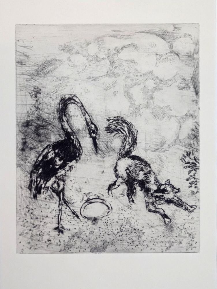 Gravure Chagall - Les fables de La Fontaine
