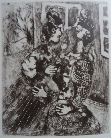 Eau-Forte Chagall - Les femmes et le secret