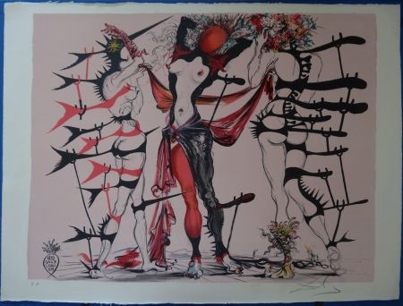 Lithographie Dali - Les Femmes Fleurs