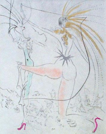 Gravure Dali - Les Fesses Piquantes
