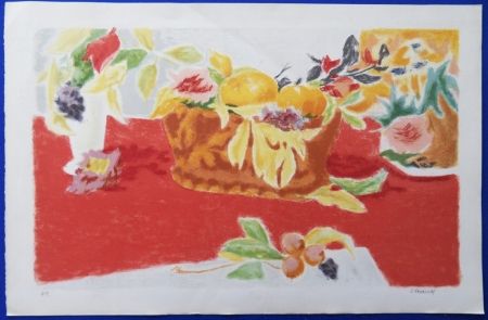 Lithographie Cavailles - Les Fruits