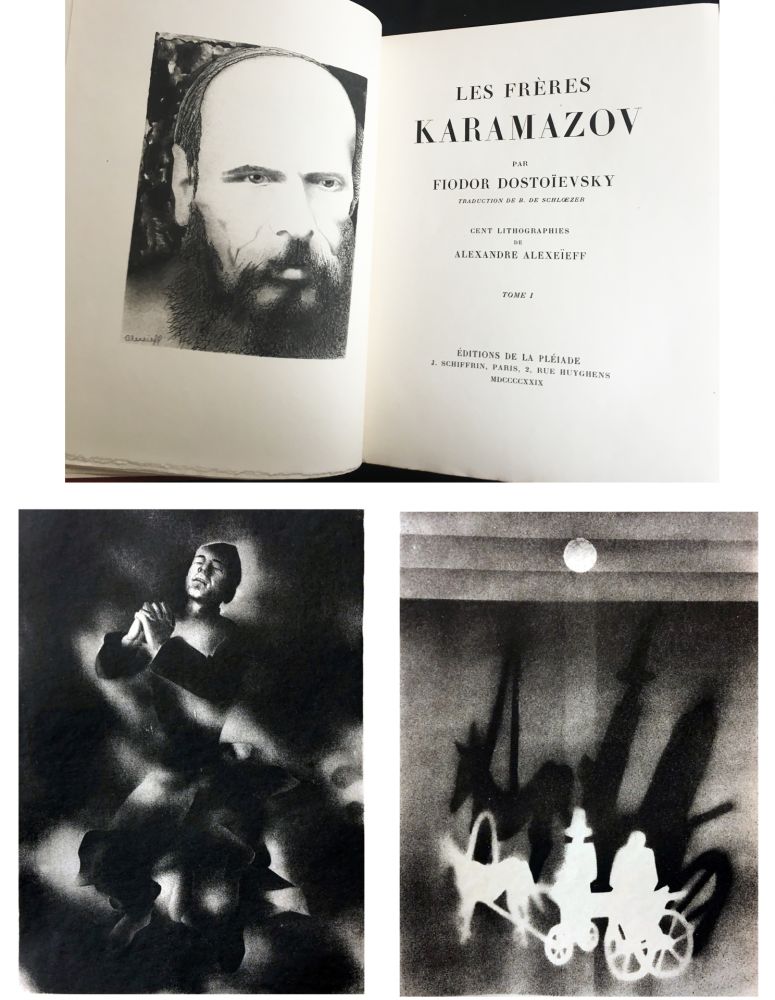 Livre Illustré Alexeïeff - LES FRÈRES KARAMAZOV. 100 lithographies (1929).