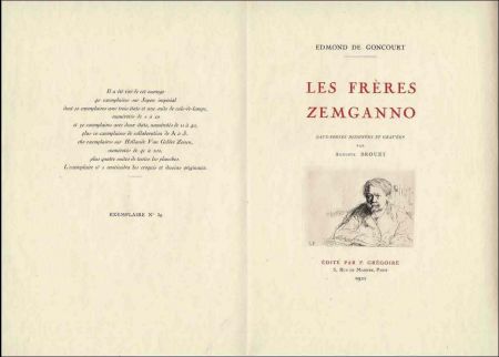 Livre Illustré Brouet - Les frères Zemganno. Eaux-fortes dessinées et gravées par Auguste Brouet.