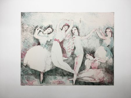 Lithographie Laurencin - LES FÊTES DE LA DANSE (Lithographie). 1937.