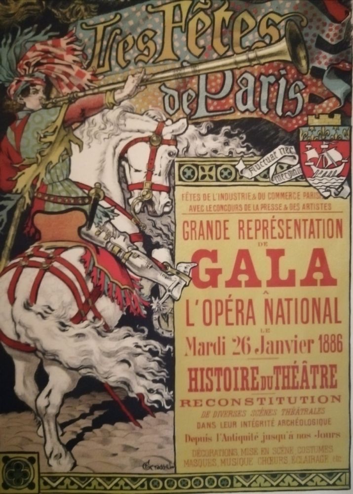 Lithographie Grasset - Les Fêtes de Paris