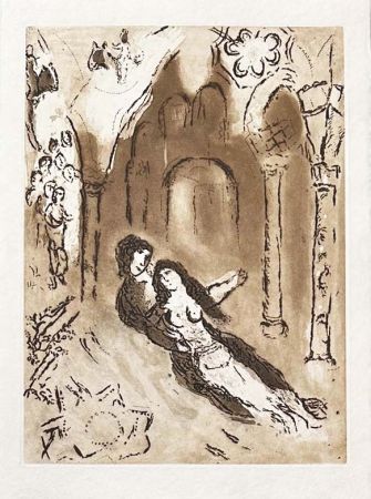 Gravure Chagall - Les grenades