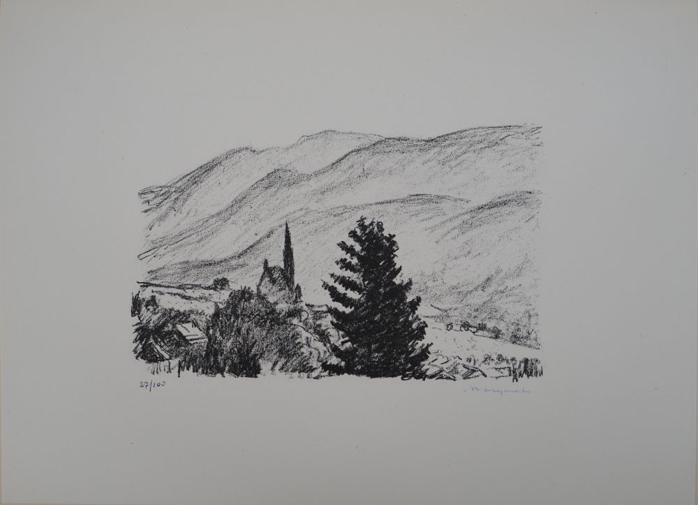 Lithographie Marquet - Les grisons