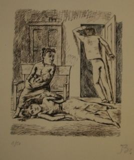 Lithographie Balthus - Les hauts de hurlevent