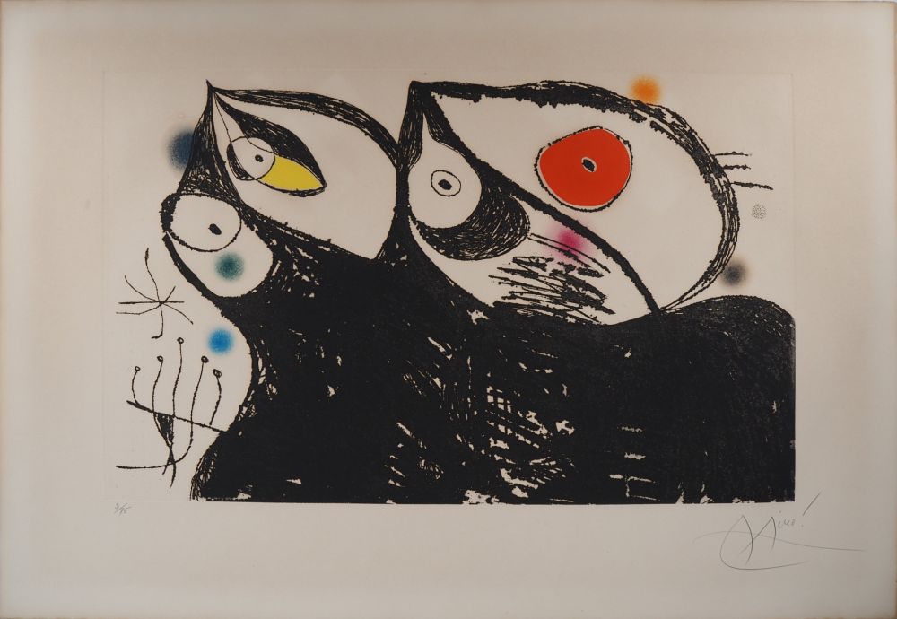 Gravure Miró - Les Hirondelles