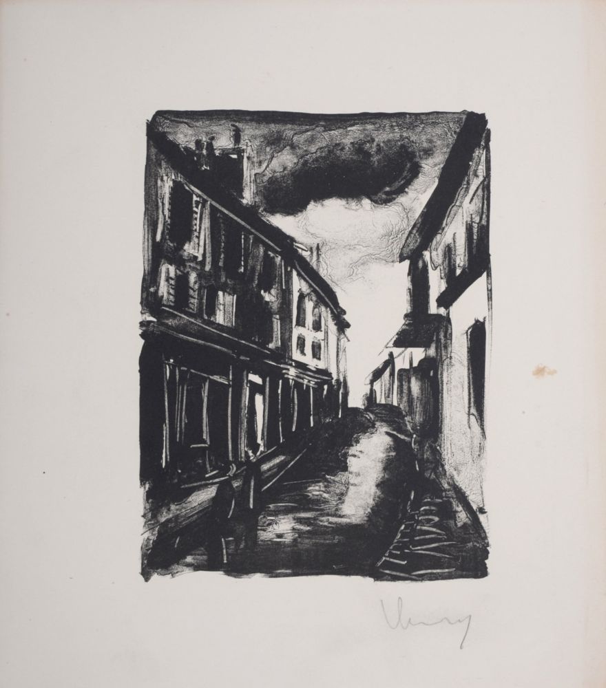 Lithographie Vlaminck - Les Hommes Abandonnés, 1927