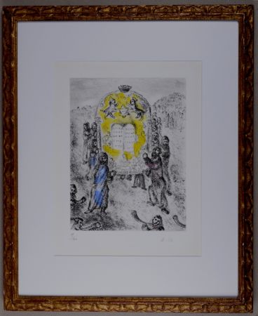 Gravure Chagall - Les Israélites passent le Jourdain, 1958 - Hand-signed