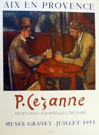 Lithographie Cezanne - Les joueurs de carte