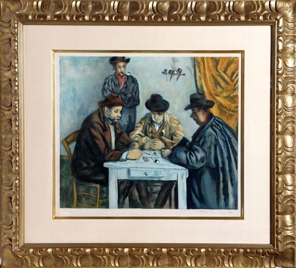 Aquatinte Villon - Les Joueurs des Cartes (The Card Players) after Cezanne