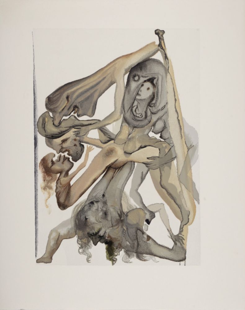Gravure Sur Bois Dali - Les Limbes, 1963