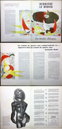 Livre Illustré Alechinsky - LES MAINS ÉBLOUIES. (Derrière le Miroir n° 32. Octobre 1950)
