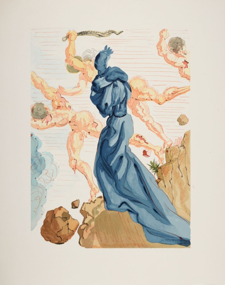 Gravure Sur Bois Dali - Les Margelles du Phlégéton, 1963