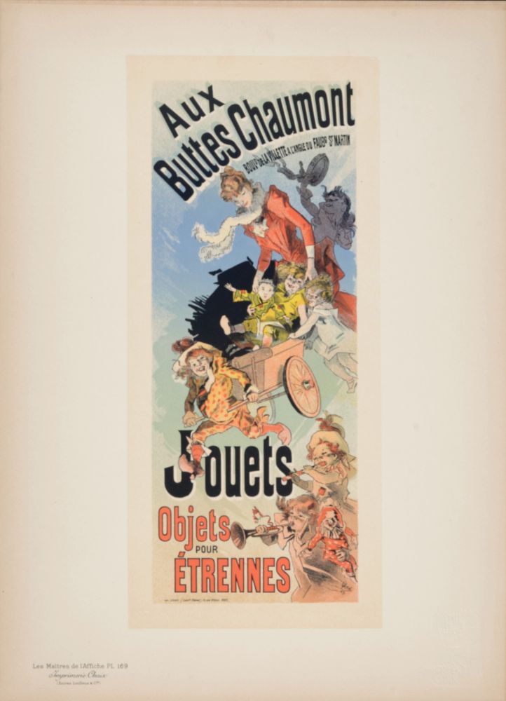 Lithographie Cheret - Les Maîtres de l'Affiche : Aux Buttes Chaumont Jouets, 1898