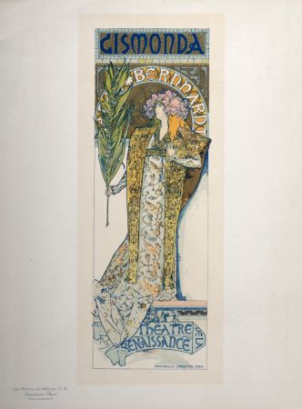 Lithographie Mucha - Les Maîtres de l'Affiche : Gismonda (Sarah Bernhardt), 1896