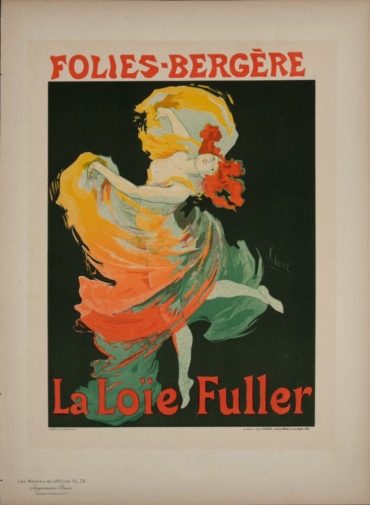 Lithographie Cheret -  Les Maîtres de l'Affiche : La Loïe Fuller, 1897