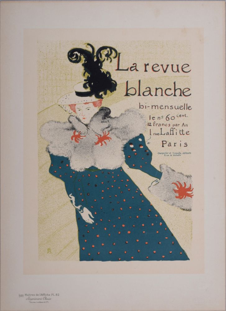 Lithographie Toulouse-Lautrec - Les Maîtres de l'Affiche : La revue blanche, 1897