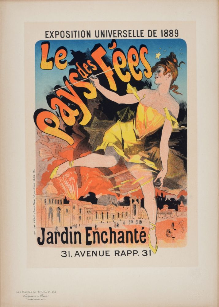 Lithographie Cheret - Les Maîtres de l'Affiche : Le Pays des Fées, 1899