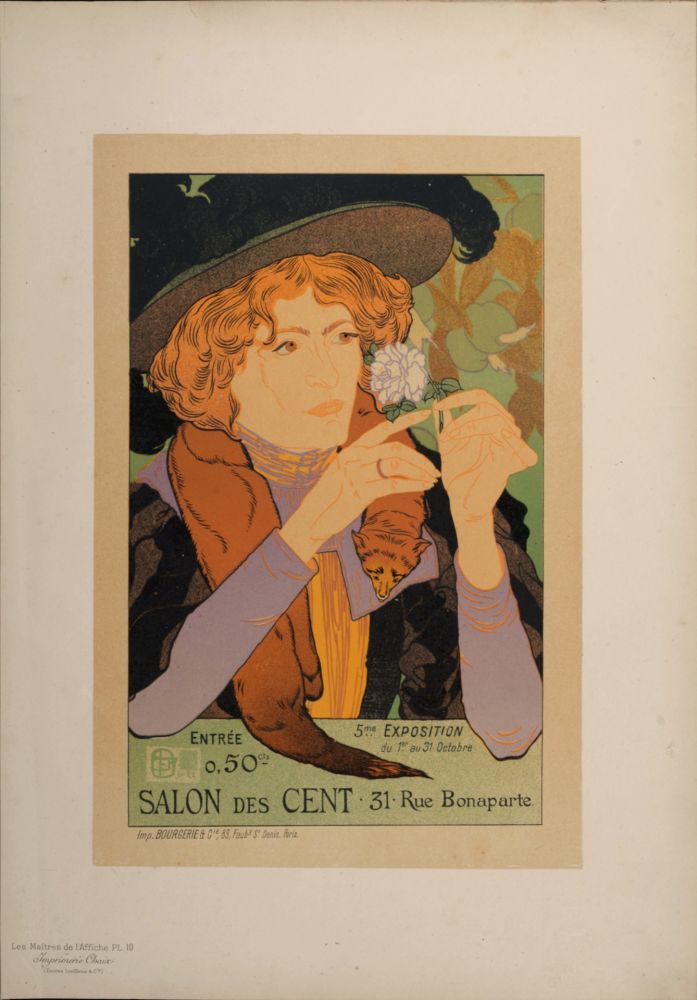 Lithographie De Feure - Les Maîtres de l'Affiche : Salon des Cent, 1896