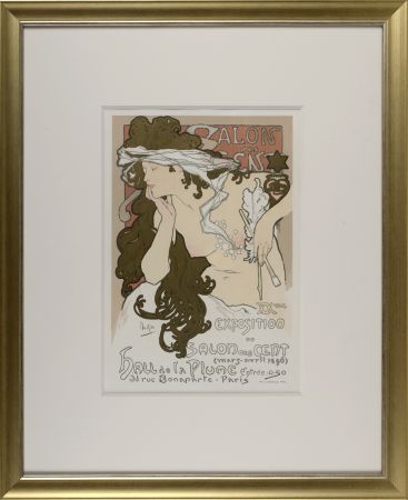 Lithographie Mucha - Les Maîtres de l'Affiche : Salon des Cent, 1897 (FRAMED)