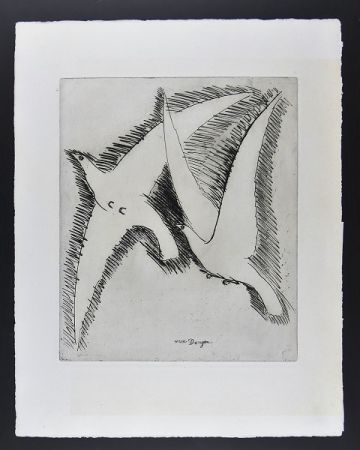 Gravure Van Dongen - Les Mouettes