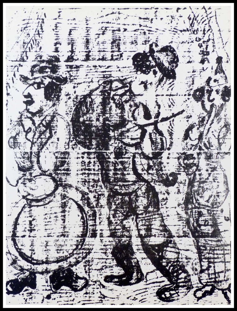 Lithographie Chagall - LES MUSICIENS VAGABONDS