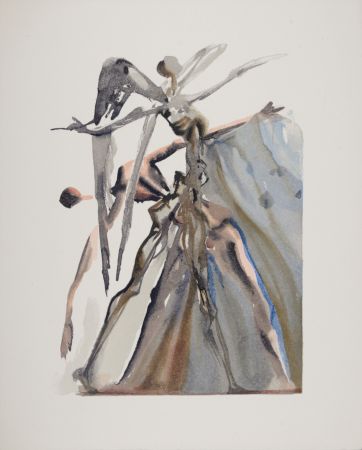 Gravure Sur Bois Dali - Les Négligents, 1963