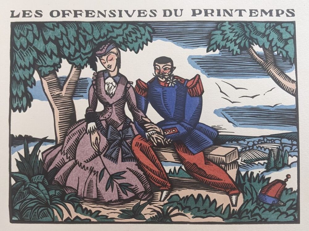 Gravure Sur Bois Daragnès - Les offensives du printemps