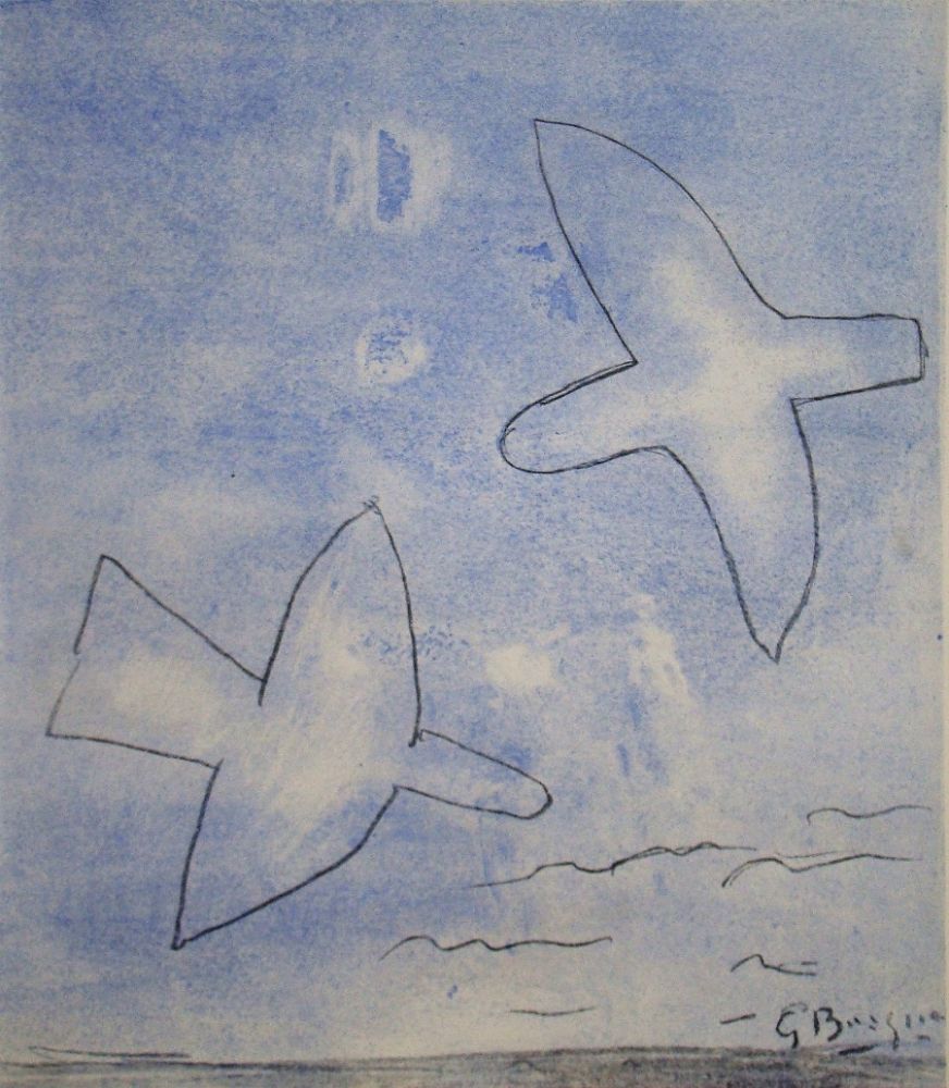 Pochoir Braque (After) - Les oiseaux
