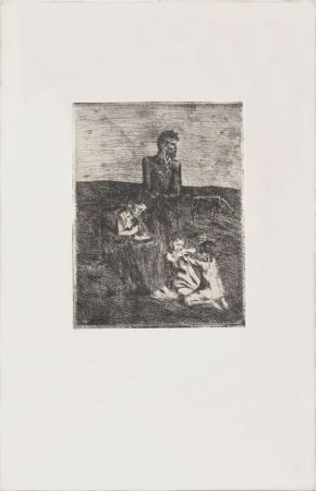 Gravure Picasso - Les pauvres