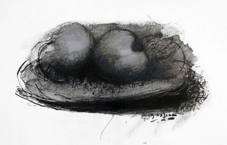 Lithographie Braque -  Les Pommes