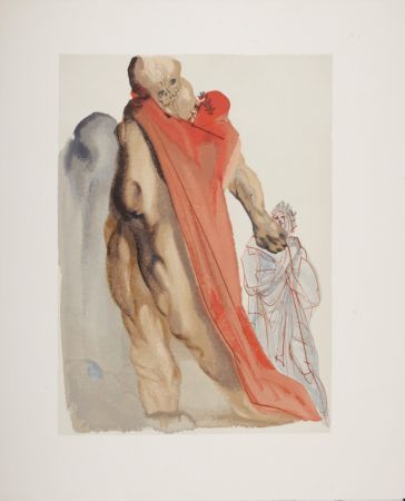 Gravure Sur Bois Dali - Les reproches de Virgile, 1963