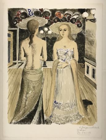Lithographie Delvaux - Les Rivales