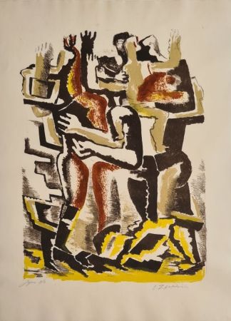 Lithographie Zadkine - Les Rois Mages 