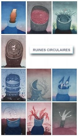 Eau-Forte Et Aquatinte Folon - Les Ruines Circulaires - The Circular Ruins (complet suite)