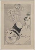 Eau-Forte Chagall - Les sept Peches capitaux,: La Luxure ll