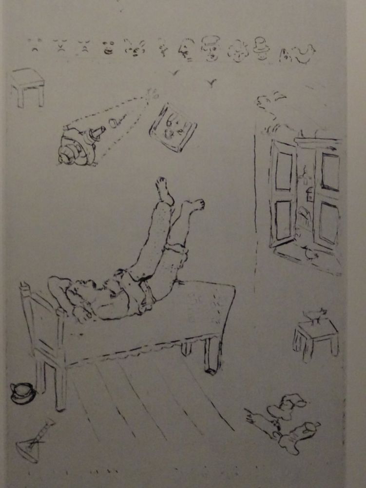 Eau-Forte Chagall - Les sept Peches Capitaux: La Paresse 1