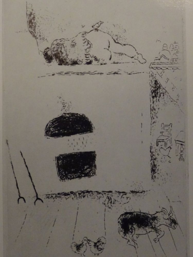 Eau-Forte Chagall - Les sept Peches Capitaux: La Paresse 2