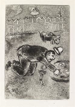 Eau-Forte Chagall - Les sept Peches capitaux: L'Avarice 11