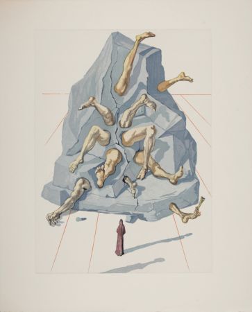 Gravure Sur Bois Dali - Les Simoniaques, 1963