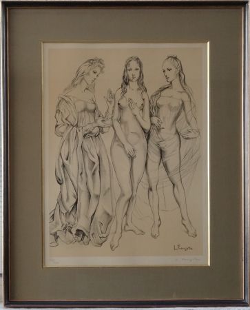 Lithographie Foujita - Les Trois Graces