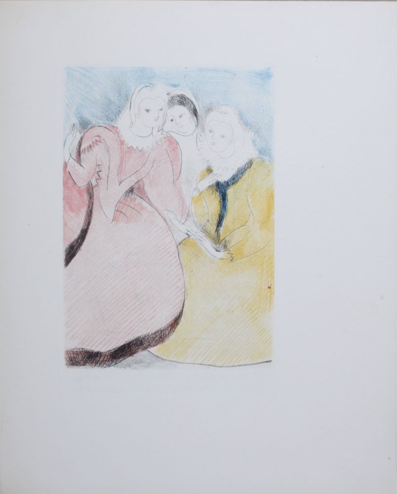 Gravure Laurencin - Les trois jeunes filles