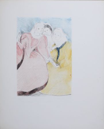 Gravure Laurencin - Les trois jeunes filles