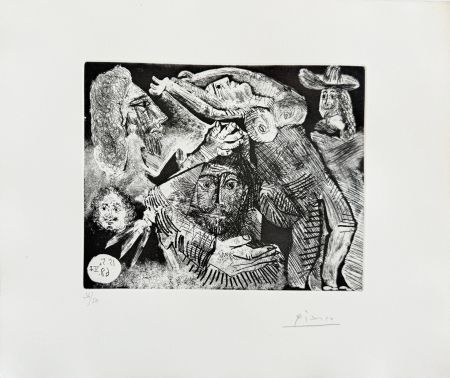 Eau-Forte Et Aquatinte Picasso - Les Trois mousquetaires, Series 347, Plate 91