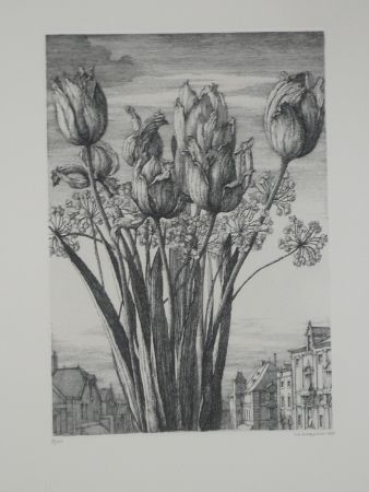 Eau-Forte Desmazières - Les tulipes